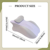 Maxbell Prone Pillow Headrest Memory Foam Wedge for Reading Back Neck Abdomen Adults Light Gray