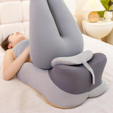 Maxbell Prone Pillow Headrest Memory Foam Wedge for Reading Back Neck Abdomen Adults Light Gray