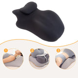 Maxbell Prone Pillow Headrest Memory Foam Wedge for Reading Back Neck Abdomen Adults Black