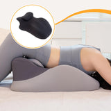 Maxbell Prone Pillow Headrest Memory Foam Wedge for Reading Back Neck Abdomen Adults Black