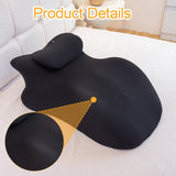 Maxbell Prone Pillow Headrest Memory Foam Wedge for Reading Back Neck Abdomen Adults Black