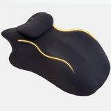 Maxbell Prone Pillow Headrest Memory Foam Wedge for Reading Back Neck Abdomen Adults Black