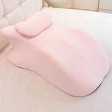 Maxbell Prone Pillow Headrest Memory Foam Wedge for Reading Back Neck Abdomen Adults Pink