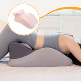 Maxbell Prone Pillow Headrest Memory Foam Wedge for Reading Back Neck Abdomen Adults Pink