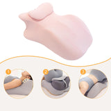 Maxbell Prone Pillow Headrest Memory Foam Wedge for Reading Back Neck Abdomen Adults Pink