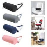 Maxbell Waist Roll Pillow Waist Support Pillow for Home Office Chair Reading Chair Black