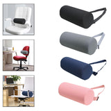 Maxbell Waist Roll Pillow Waist Support Pillow for Home Office Chair Reading Chair Black