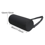 Maxbell Waist Roll Pillow Waist Support Pillow for Home Office Chair Reading Chair Black