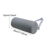 Maxbell Waist Roll Pillow Waist Support Pillow for Home Office Chair Reading Chair Dark Gray