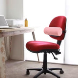 Maxbell Waist Roll Pillow Waist Support Pillow for Home Office Chair Reading Chair Light Pink