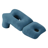 Maxbell Face Down Pillow Soft Multifunctional Neck Support for Abdomen Sleeping Home Blue