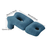 Maxbell Face Down Pillow Soft Multifunctional Neck Support for Abdomen Sleeping Home Blue