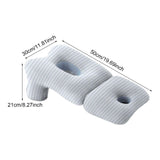 Maxbell Face Down Pillow Soft Versatile Breathable for Abdomen Home Sleeping Light Blue