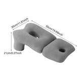 Maxbell Face Down Pillow Soft Versatile Breathable for Abdomen Home Sleeping Grey