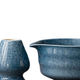 Maxbell Japanese Matcha Whisk Set Tools Matcha Bowl Set for Dining Room Kitchen Home Dark Blue