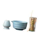 Maxbell Japanese Matcha Whisk Set Tools Matcha Bowl Set for Dining Room Kitchen Home Blue