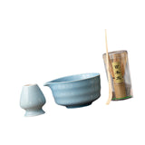 Maxbell Japanese Matcha Whisk Set Tools Matcha Bowl Set for Dining Room Kitchen Home Blue