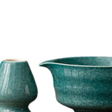 Maxbell Japanese Matcha Whisk Set Tools Matcha Bowl Set for Dining Room Kitchen Home Dark Green