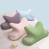 Maxbell Nap Pillow for Desk Multipurpose Soft Chair Rest Washable Cover Back Cushion Blue