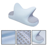 Maxbell Nap Pillow for Desk Multipurpose Soft Chair Rest Washable Cover Back Cushion Blue
