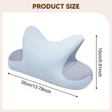 Maxbell Nap Pillow for Desk Multipurpose Soft Chair Rest Washable Cover Back Cushion Blue