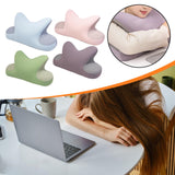 Maxbell Nap Pillow for Desk Multipurpose Soft Chair Rest Washable Cover Back Cushion Blue