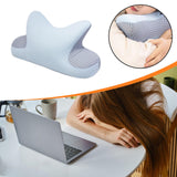 Maxbell Nap Pillow for Desk Multipurpose Soft Chair Rest Washable Cover Back Cushion Blue
