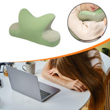 Maxbell Nap Pillow for Desk Multipurpose Soft Chair Rest Washable Cover Back Cushion Green
