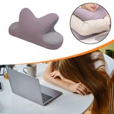 Maxbell Nap Pillow for Desk Multipurpose Soft Chair Rest Washable Cover Back Cushion Light Gray