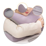 Maxbell Nap Pillow for Desk Multipurpose Soft Chair Rest Washable Cover Back Cushion Light Gray