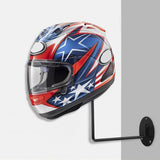 Maxbell Helmet Hanger Organization Wall Mount Display Rack for Basketball Coats Mask Round black