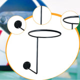 Maxbell Helmet Hanger Organization Wall Mount Display Rack for Basketball Coats Mask Round black