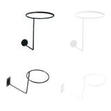 Maxbell Helmet Hanger Organization Wall Mount Display Rack for Basketball Coats Mask Round black