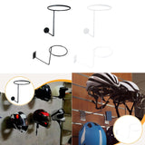 Maxbell Helmet Hanger Organization Wall Mount Display Rack for Basketball Coats Mask Round black