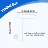 Maxbell Helmet Hanger Organization Wall Mount Display Rack for Basketball Coats Mask Round white