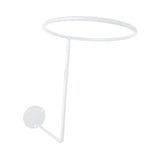 Maxbell Helmet Hanger Organization Wall Mount Display Rack for Basketball Coats Mask Round white
