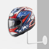 Maxbell Helmet Hanger Organization Wall Mount Display Rack for Basketball Coats Mask Round white