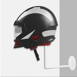 Maxbell Helmet Hanger Organization Wall Mount Display Rack for Basketball Coats Mask Round white