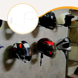 Maxbell Helmet Hanger Organization Wall Mount Display Rack for Basketball Coats Mask Square white