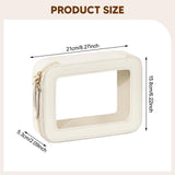 Maxbell Clear Makeup Bag Toiletry Pouch Cosmetic Case Small Toiletry Bag Sister Wife White