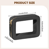 Maxbell Clear Makeup Bag Toiletry Pouch Cosmetic Case Small Toiletry Bag Sister Wife Black