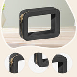 Maxbell Clear Makeup Bag Toiletry Pouch Cosmetic Case Small Toiletry Bag Sister Wife Black