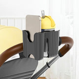 Maxbell Clip on Drink Holder Pushchair Trolley Stroller Cup Holder with Phone Holder