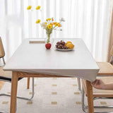 Maxbell PU Leather Table Cloth Stretch Table Protector Reusable Rectangle Tablecloth 60cmx120cm Gray