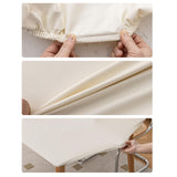 Maxbell PU Leather Table Cloth Stretch Table Protector Reusable Rectangle Tablecloth 60cmx120cm Gray