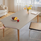 Maxbell PU Leather Table Cloth Stretch Table Protector Reusable Rectangle Tablecloth 60cmx120cm Gray
