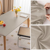 Maxbell PU Leather Table Cloth Stretch Table Protector Reusable Rectangle Tablecloth 70cmx120cm Gray