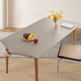 Maxbell PU Leather Table Cloth Stretch Table Protector Reusable Rectangle Tablecloth 70cmx130cm Gray