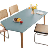 Maxbell PU Leather Table Cloth Stretch Table Protector Reusable Rectangle Tablecloth 70cmx120cm Light Blue