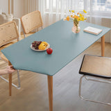 Maxbell PU Leather Table Cloth Stretch Table Protector Reusable Rectangle Tablecloth 70cmx120cm Light Blue